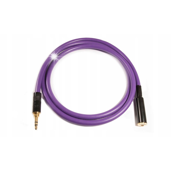 Аудио удължител Melodika Purple Rain MDPMJ150 Jack 3.5mm стерео, 15м, лилав, 6мм