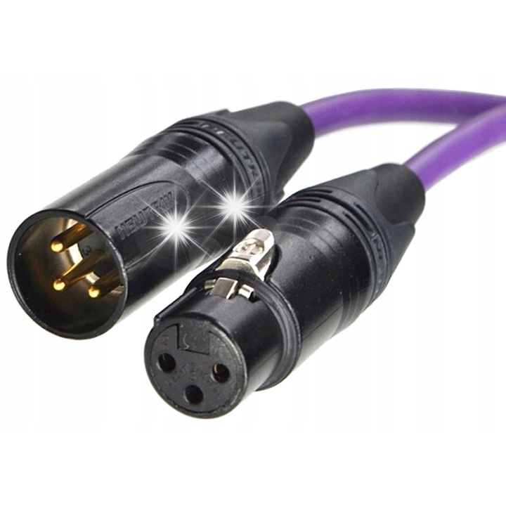 Cablul XLR - XLR Melodika MD1X20 Purple Rain, 2m, rezistent la UV, apa sarata, ozon, alcool