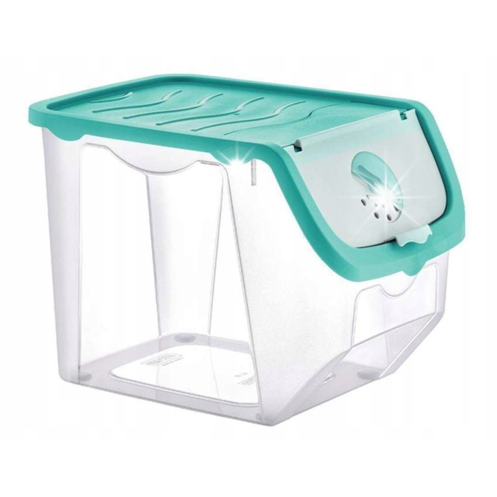 Organizator alimentar Orion 12L, transparent, ventilat, 30x23,5x23,5cm