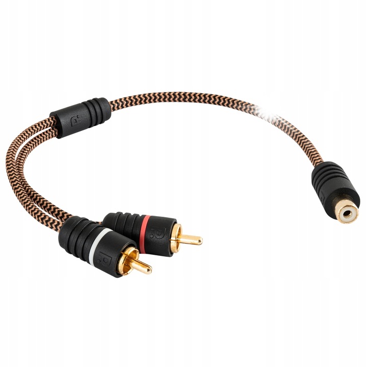 Adaptor Arctic cablu subwoofer 1xRCA-2xRCA, cu miez din cupru, protectie PVC, 6mm