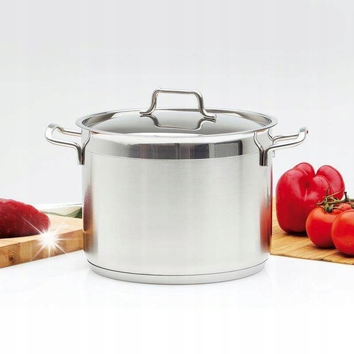 Oala din inox Orion Anett 22 cm, 4,3L, cu capac, energocondensatoare, usor de curatat, argintie
