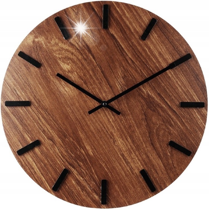 Ceas decorativ de perete Vilde, 40 cm, brown, design clasic