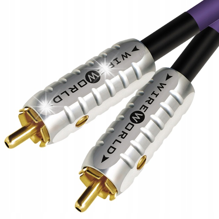 Wireworld Ultraviolet 8 RCA digitális koaxiális kábel, 0,5m, 75 Ohm, ezüstözött réz vezető, aranyozott és ezüstözött dugók