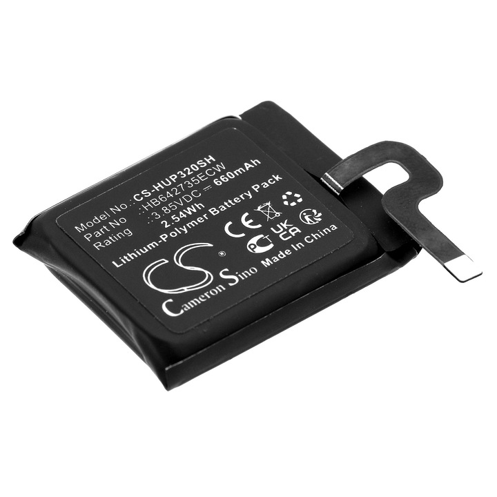 Baterie Li-Polymer 660mAh, Cameron Sino, 32.80x25.70x6.30mm, Negru