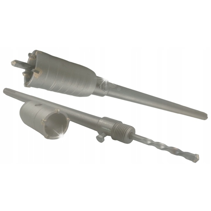 Set carotiera 40mm cu Adapter SDS MAX 350mm, DRL, 4 piese, pentru beton, caramida