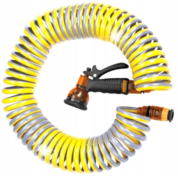 Градински маркуч Maan 15м с пистолет за пръскане, 7 програми за пръскане, противоплъзгащ, включва бързи конектори