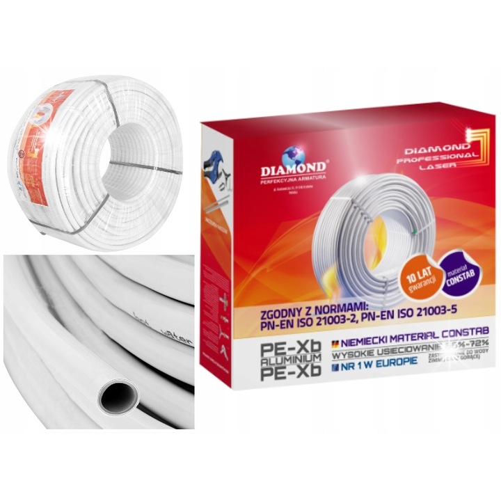Teava multistrat PEX/Al/PEX Diamond 32x3mm 50m