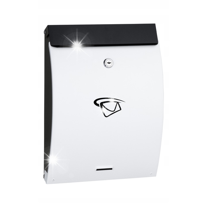 Cutie postala cu incuietoare Yale, dimensiuni 25x33x6.5cm, rezistenta la intemperii, neagra