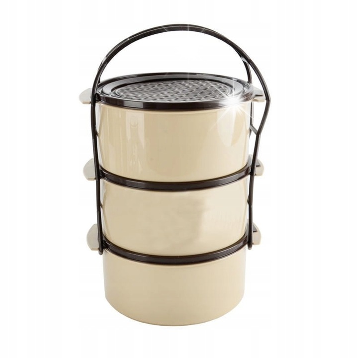 Cutie alimentara 3 niveluri Orion, 3x1,5 l, 24x16,5 cm