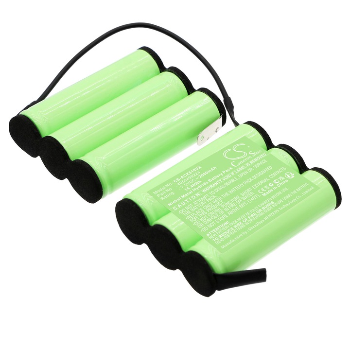 Baterie Ni-MH 2000mAh, 7.2V, verde, 52.50x42.80x28.20mm