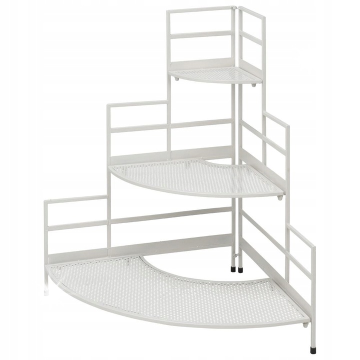 Kwietnik metalic Ambiance, 3 niveluri, bej, 84x60x85cm