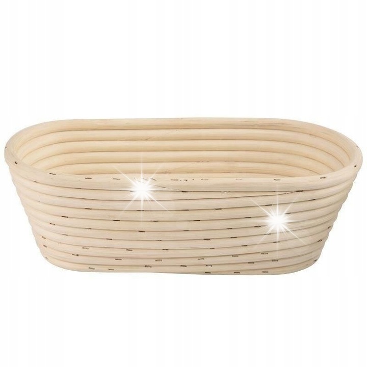 Кошница от ратан за втасване на тесто за хляб 1,5 кг, Orion, бежова, 32x15x9см