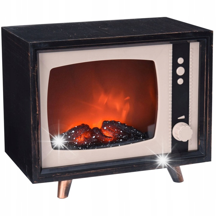 Koopman elektromos kandalló, LED láng imitáció, 22,1x13,5x18,5cm, elemes tápellátás