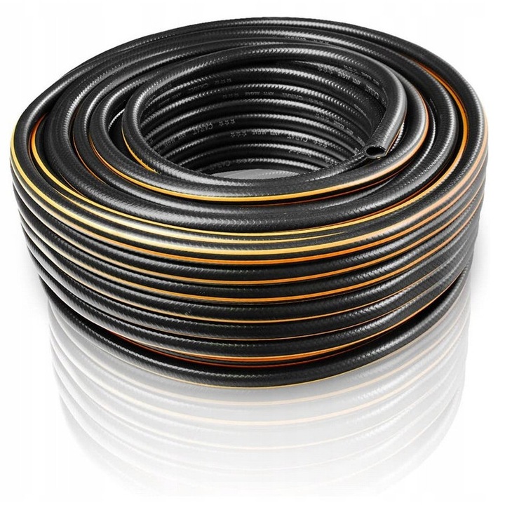 HuW kerti tömlő 3/4 50m, 3 rétegű, UV-álló, sárga