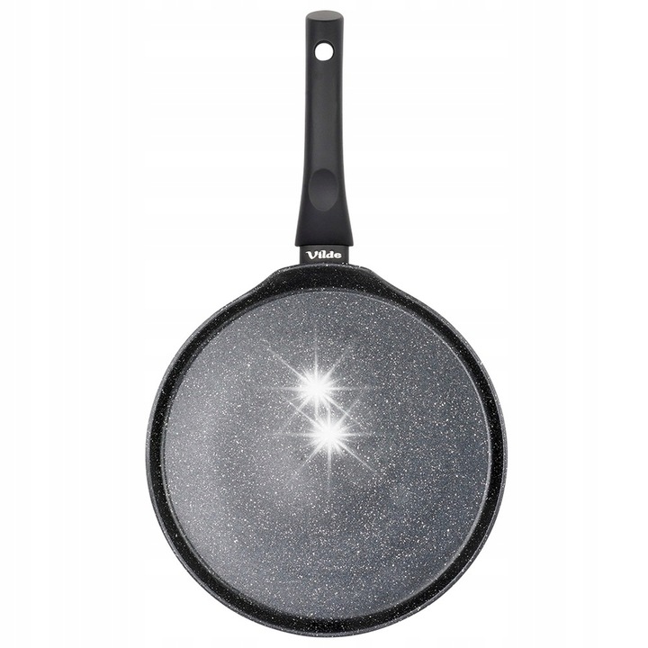 Gránit serpenyő 26 cm, fekete, palacsintához és omletthez, szett