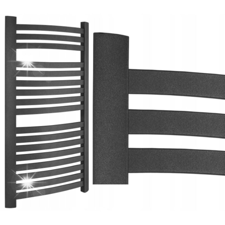 Calorifer baie tip drabinka 13 zebere, 800x570mm, antracit, alimentare inferioara