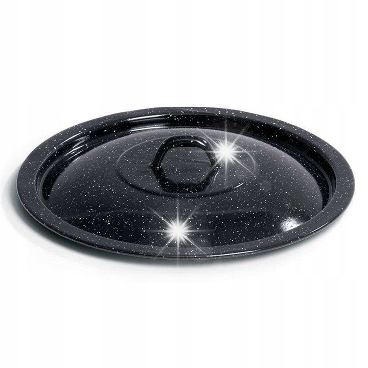 Capac pentru oala, Orion, 40 cm, emaliat, negru, 13L