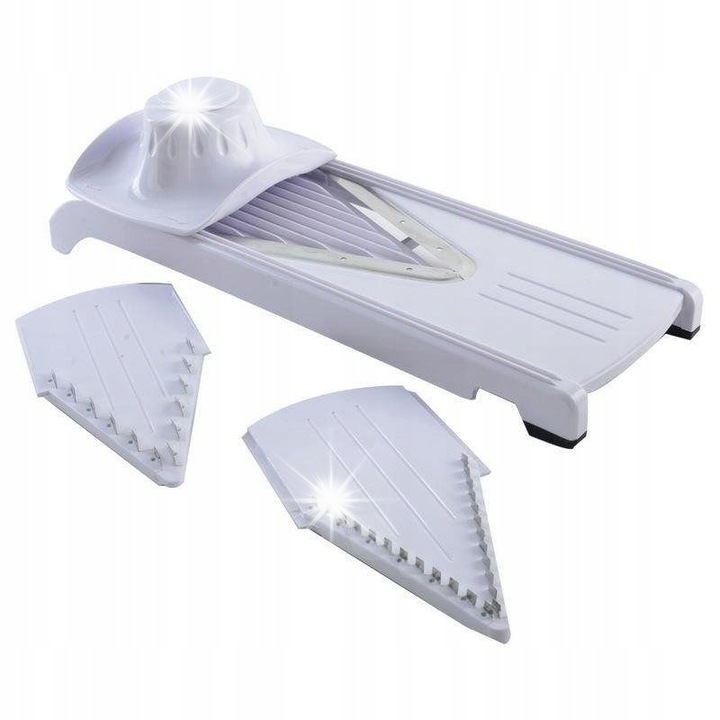 Feliatoare manuala Orion, alb, 36x12,5x4cm, cu accesorii pentru taiere si razatoare