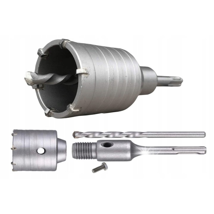 Set carota 60mm, DRL, adaptor SDS PLUS 170mm, 4 piese, pentru beton, caramida