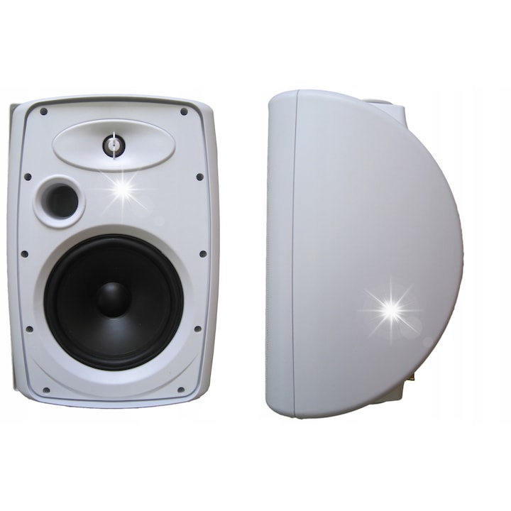 Boxe externe TAGA Harmony TOS-715 v2, 240W, rezistente la intemperii, alb, set 2 buc.