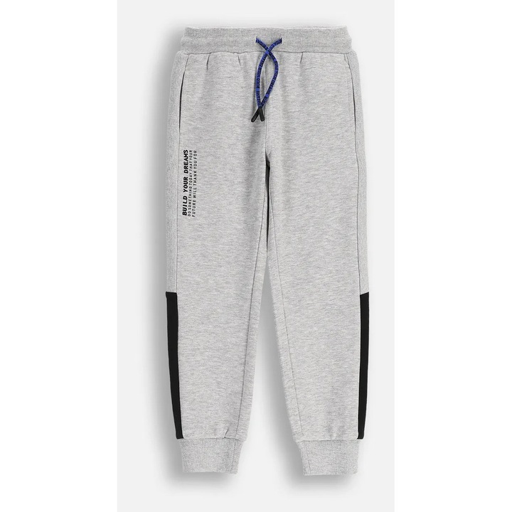 Gyermek nadrág, Coccodrillo, tréning, slim fit, szürke, pamut, 92 CM