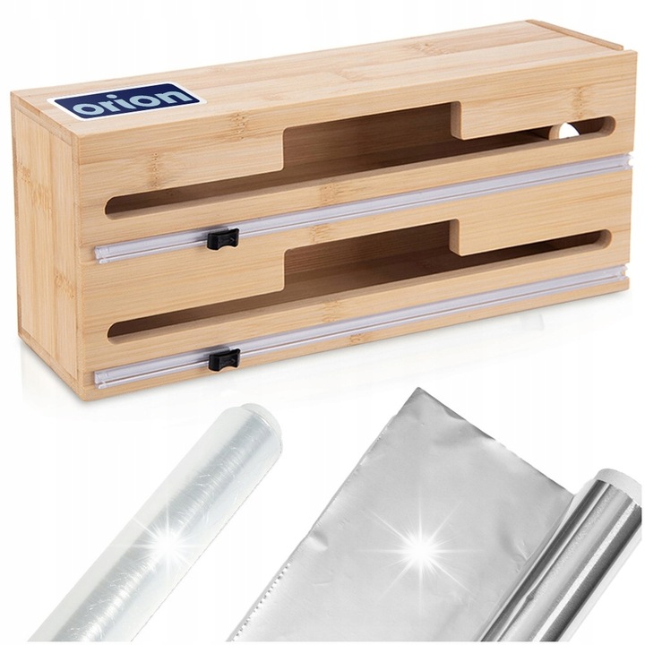 Dispenser aluminiu 2in1 pentru folie de plastic si hartie de copt, Orion