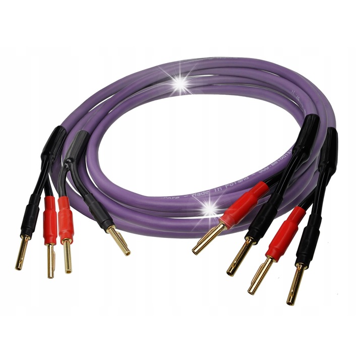 Cabluri de difuzor Melodika MDSC15, 2x1.5mm2, set 2 bucati, 3m, cu conectori banana, tehnologie BassCore