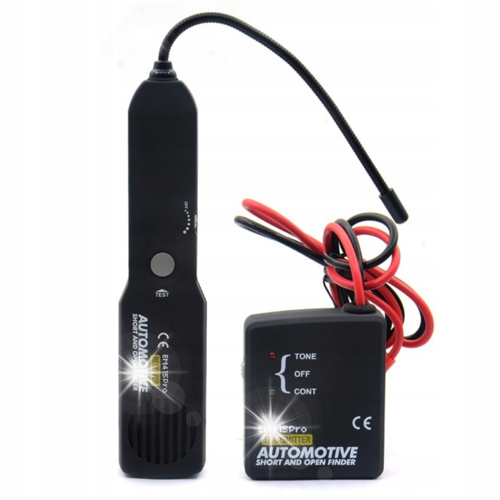 Elektromos teszter kábelek azonosításához és nyomon követéséhez, 12-24V, 4x15cm, flexibilis szondával