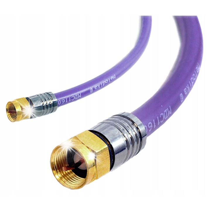Антенен кабел Melodika MDF30 Purple Rain, 3м, 7.5мм, лилав, OFC 99.99%