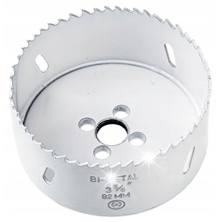 Otwornica bimetal 92 mm, Drel, pentru metal si lemn, cu adapter HEX, set