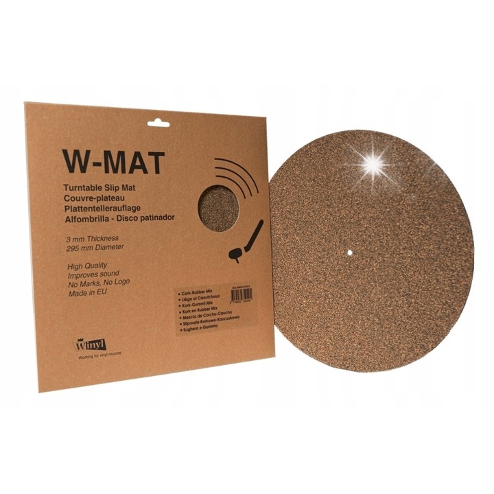 Covor gramofon Winyl, 50% pluta, 50% cauciuc