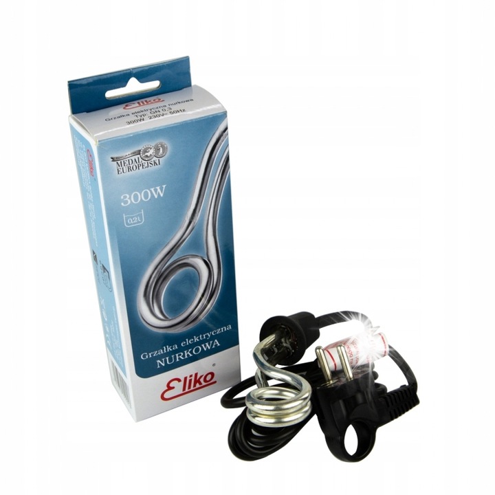 Fierbator submersibil Eliko 300W 230V pentru apa, dimensiuni mici, 0,2L