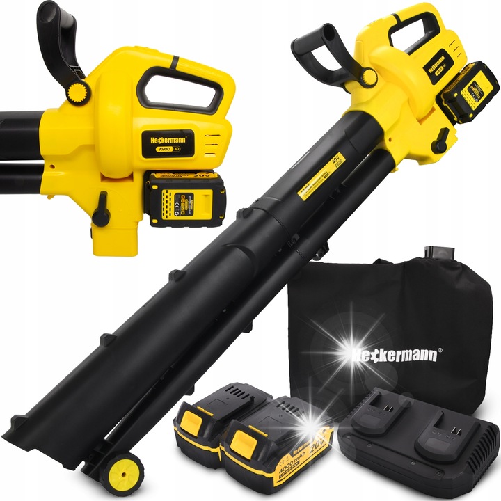 Dmucha electrica cu acumulator Heckermann AVOD40, 3 in 1, 40V, 210 km/h, 40L