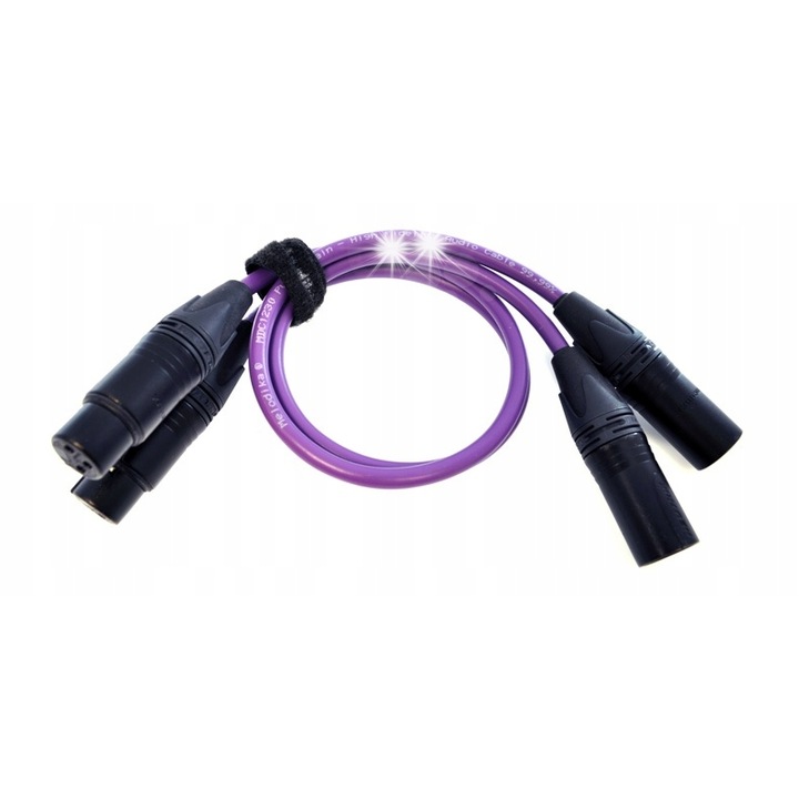 Cablu audio Melodika MD2X100, 2 x XLR - 2 x XLR, 10m, violet