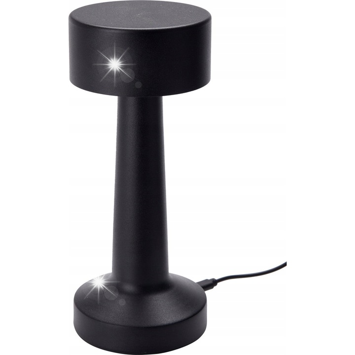 Lampa LED de birou Koopman, neagra mata, dotyk, 3 moduri de iluminare, 8x21cm