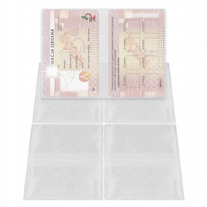 Dokumentumtartó szett, 25 dokumentum kapacitás, átlátszó, 16x11cm