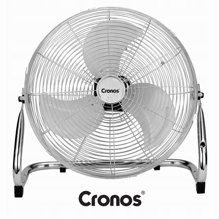 Ventilator de podea, Cronos, 120W, 3 viteze, cromat