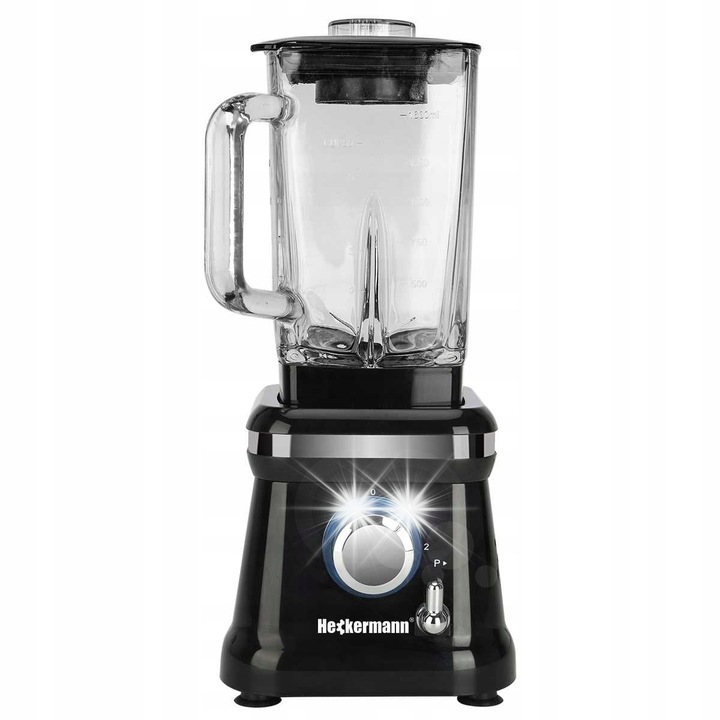 Блендер Heckermann 1600W 1,6L, 3 скорости, черен
