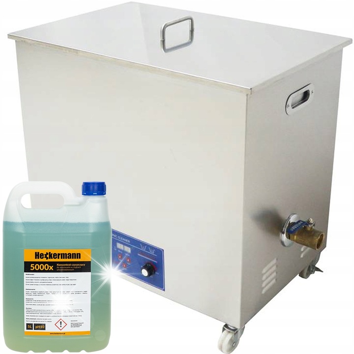 Ултразвукова миялна машина 55L, Heckermann, 1080W, 5L препарат, неръждаема стомана, 650x400x580mm