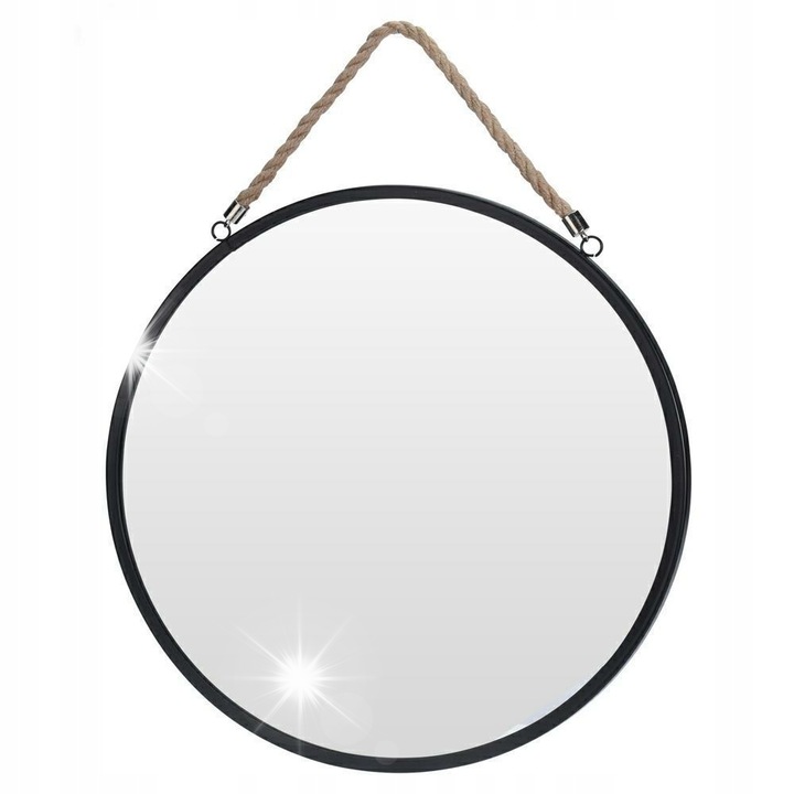 Fényes Okraga H&S Dekoráció, 41cm, fekete, akasztózsinórral