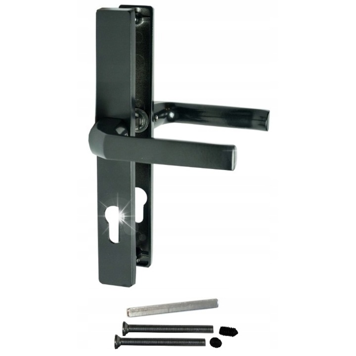 Maner pentru poarta Steelfence, set 2 piese, neagra, 90mm, dimensiuni 239x31mm