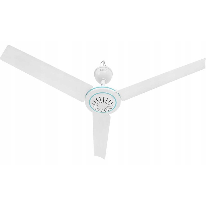 Ventilator de tavan Cronos 70cm, 3 palete, control de la distanta, timer, alb