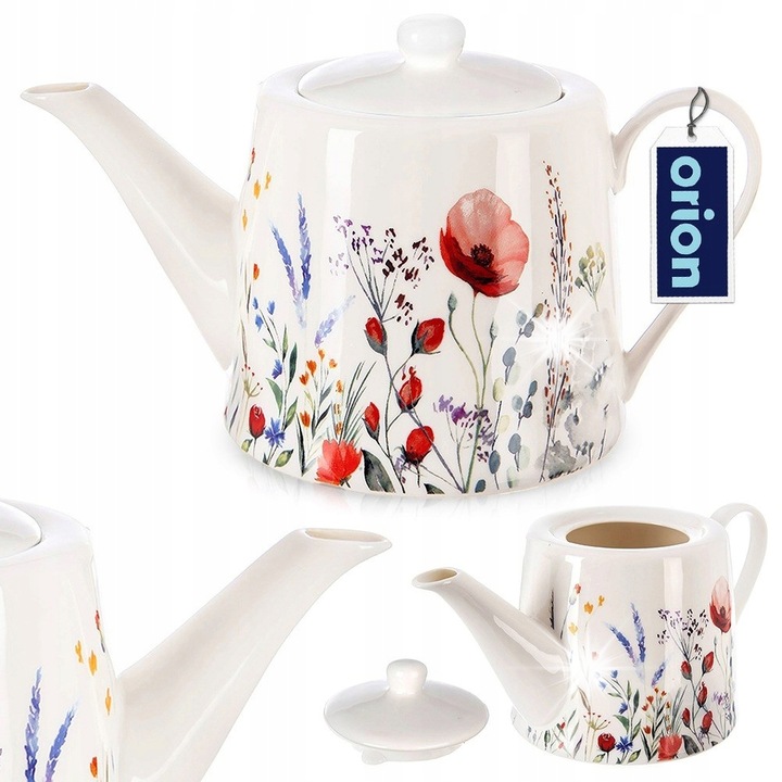 Ceainic din portelan Maki, 1 l, multicolor, 23,5x13,5x13,5 cm