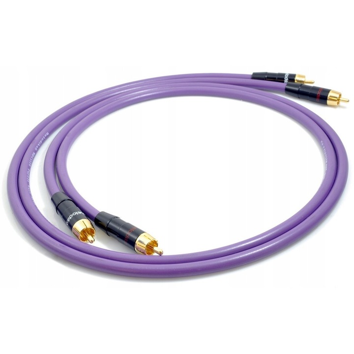 Аудио кабели 2RCA-2RCA Melodika MD2R, 2м, OFC мед 99.99%, двойно екранирани, комплект