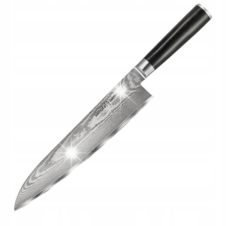 Cutit de bucatarie Samura Damascus 240mm, otel VG-10, 67 straturi, maner G-10