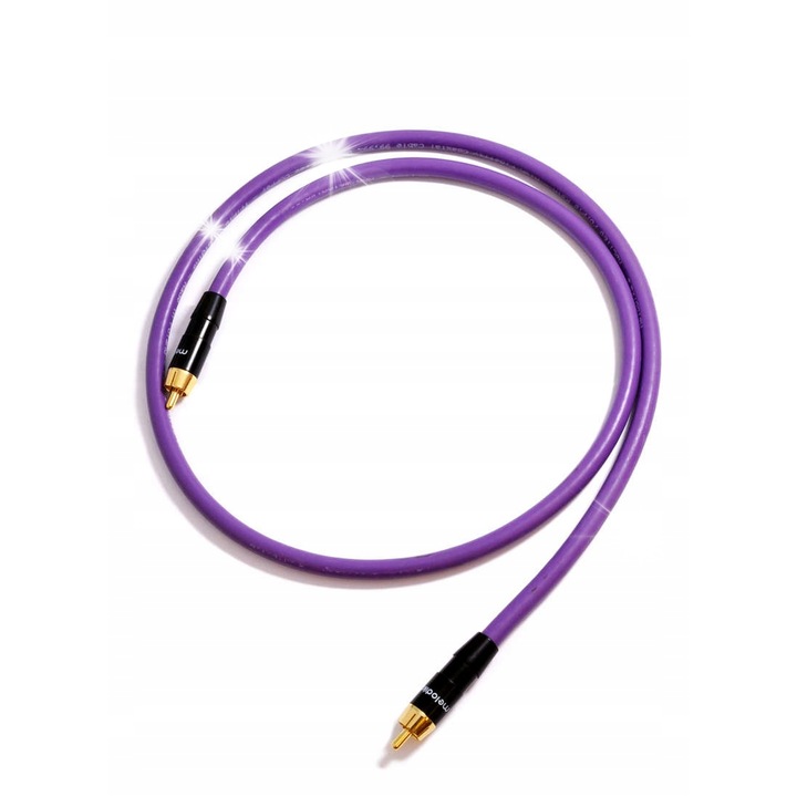 Cablu audio coaxial Melodika Purple Rain 1 RCA - 1 RCA, 25m, fiolet, OFC 99,99%