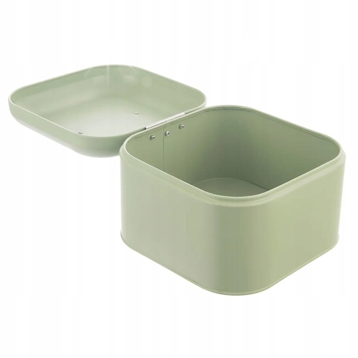 Метална кутия за храна Orion, зелена, 20x20x17см, модерен дизайн, компактна