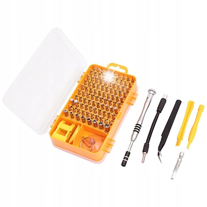 Комплект прецизни отвертки 110 елемента, XLTOOLS, с ергономична дръжка, от закалена стомана, пластмасова кутия