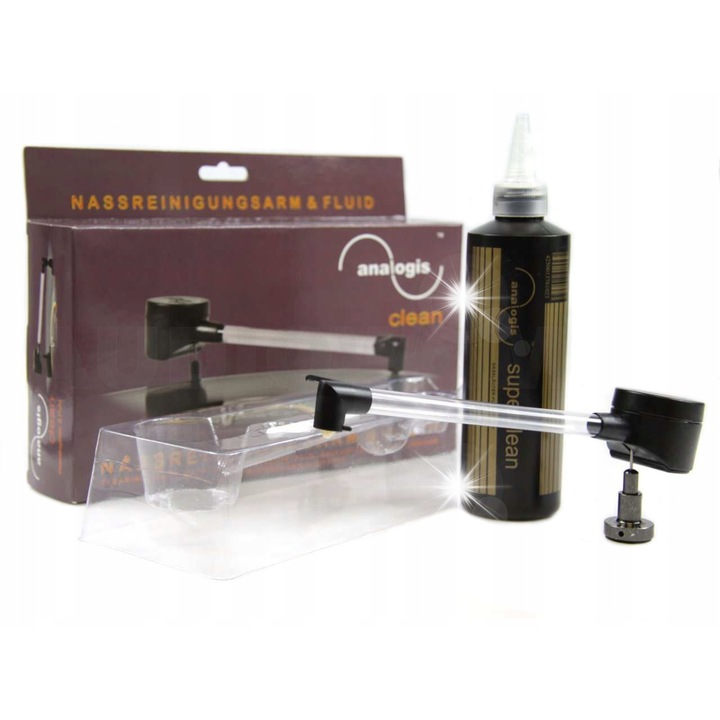 Set curatare pentru curatarea placilor vinilice Analogis Brush 4 the Goat, lemn, par de capra, utilizare uscata si umeda