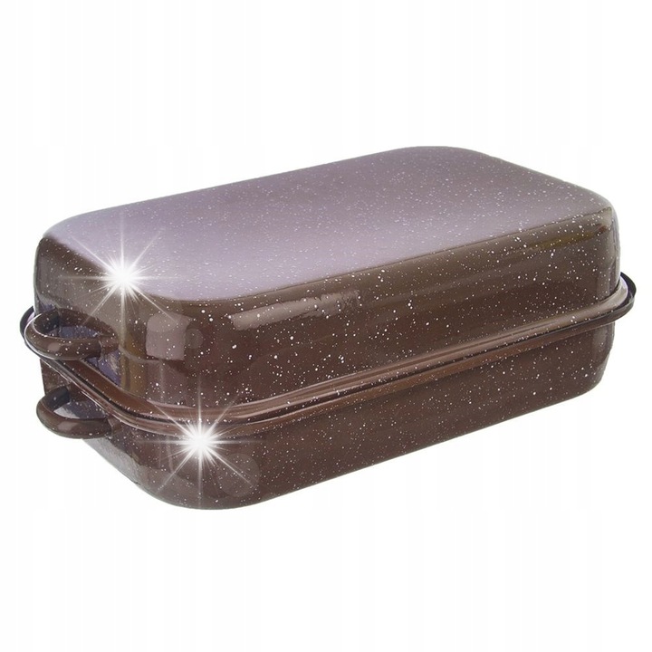 Тава за печене, Orion, емайлирана, 2x2,9L, 39x23x13,5см, кафяв цвят